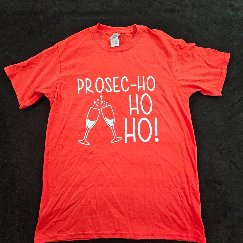 Prosec-Ho Ho Ho Christmas‎ Red Short Sleeve Cotton T-Shirt Adult S